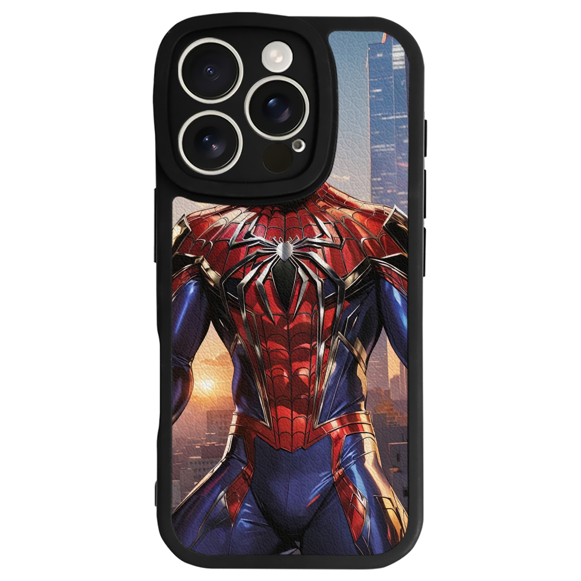 Spider Man スパイダーマン 【iPhone 16シリーズ対応】シリコンスマホケース（レザー調） 材質：シリコン